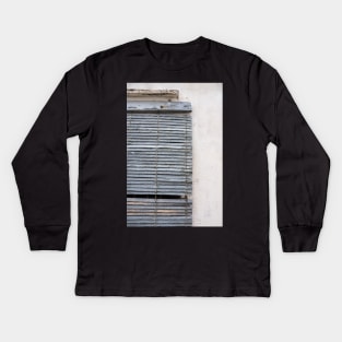 Blue blinds. Kids Long Sleeve T-Shirt